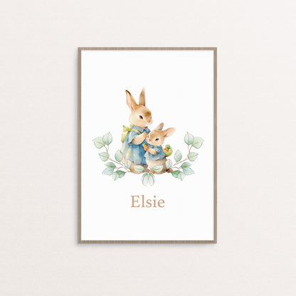 [Personalised] Mama and baby bunny