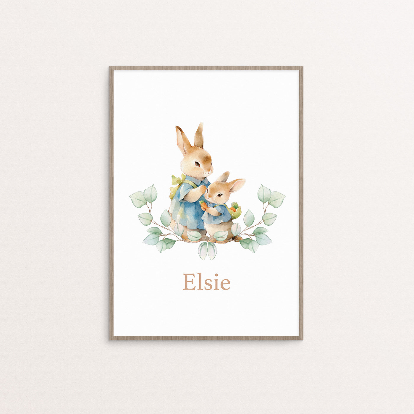 [Personalised] Mama and baby bunny