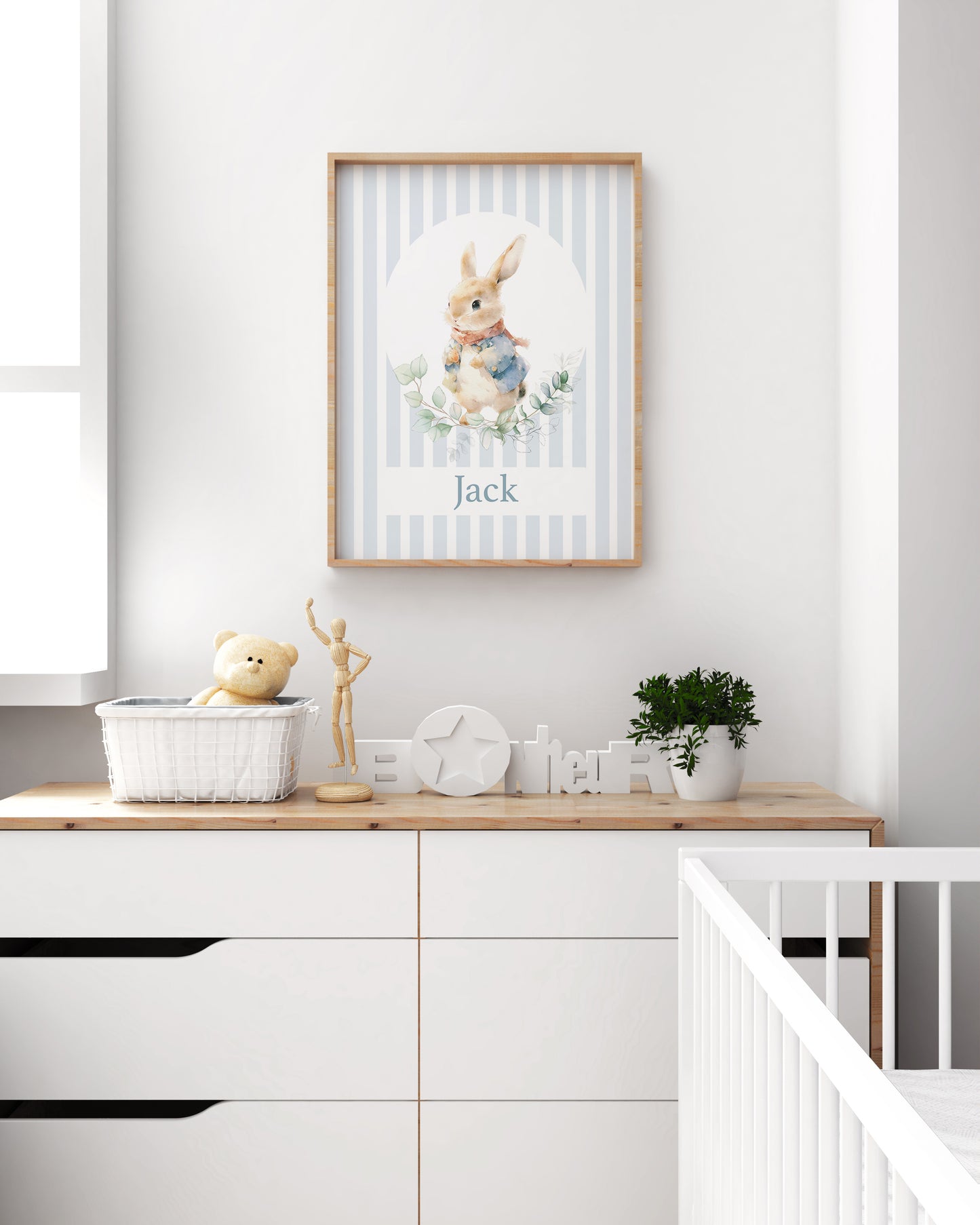 [Personalised] Little bunny with a scarf