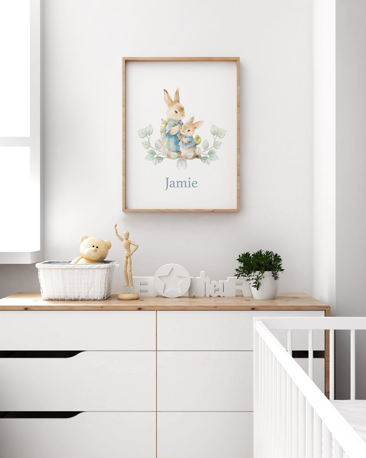 [Personalised] Mama and baby bunny