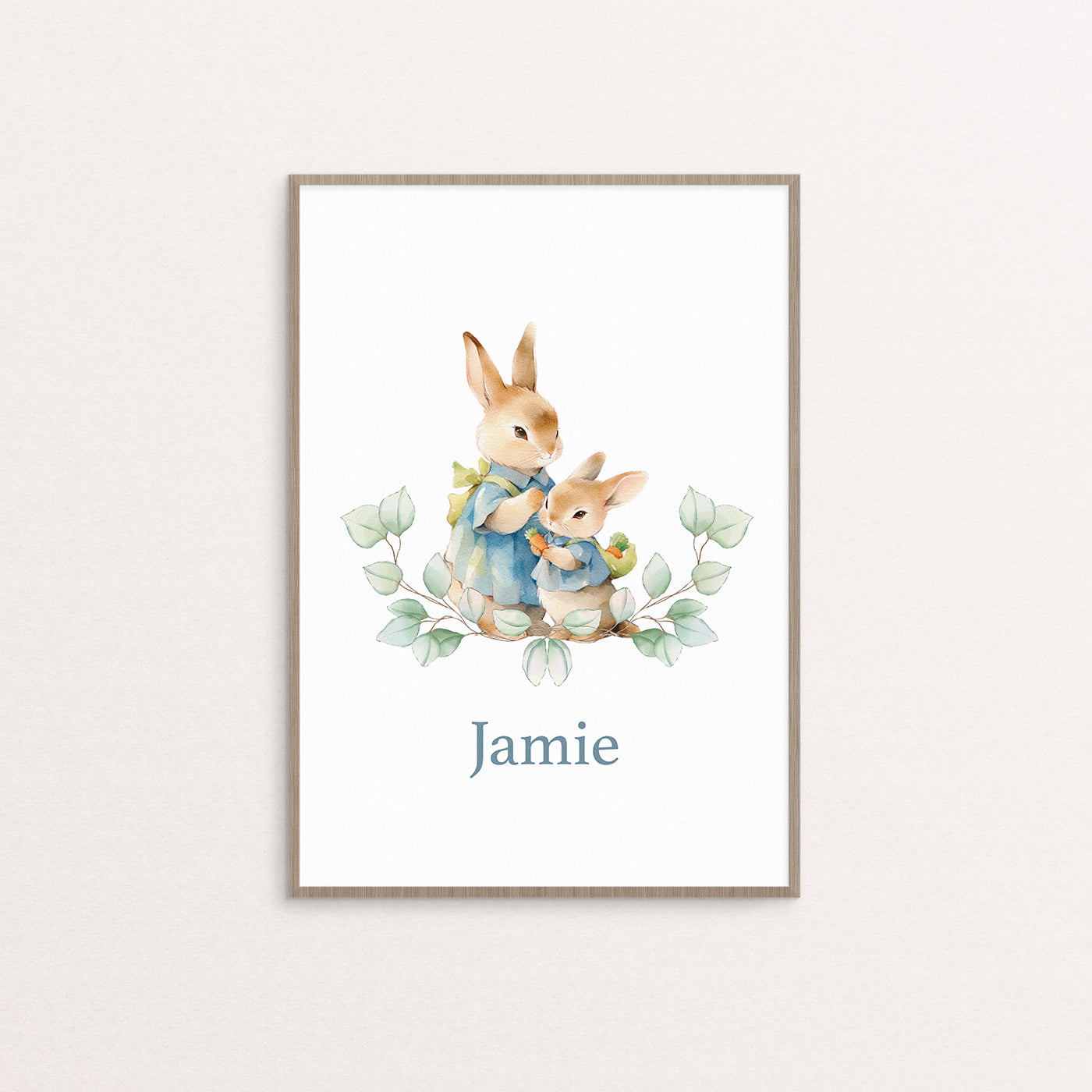 [Personalised] Mama and baby bunny