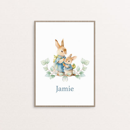 [Personalised] Mama and baby bunny