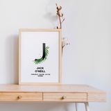 Personalised Tropical Letter Birth Printable