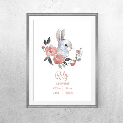 Personalised Baby Name - Pink Bunny (scs) - Special - One Tiny Tribe  - 3