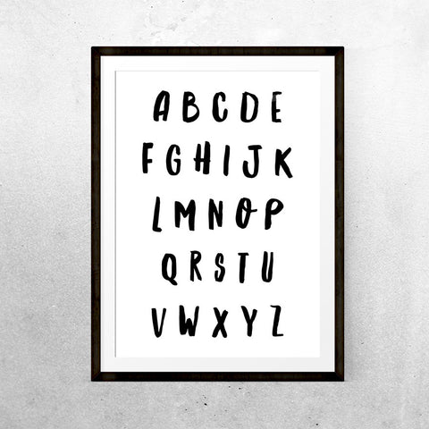 Simple alphabet - Printable - One Tiny Tribe  - 1