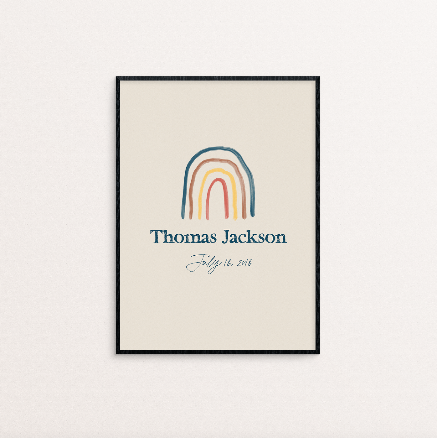 [Personalised] Rainbow Birth Printable