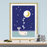 The whale & the moon - Print - One Tiny Tribe  - 2